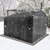10'x8' Garden Sheds Outdoor Storage Sheds With Window - Dark Gray - Image 4