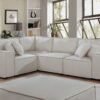 Melrose - Modular Sectional Sofa With Ottoman - Beige Linen - Image 3