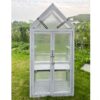 Mini Greenhouse Kit, Outdoor Small Green House, Wood, Plant Stand For Indoor Garden & Patio Balcony Apartments Porch Terrace Outsid Accessories, Uv-Resistant - Gray - Image 4