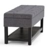 Saxon - Storage Ottoman Bench - Slate Gray - Image 4