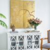 Cherry Blossom Wall Art Panels, Wall Decor For Living Room Dining Room Office Bedroom (Set of 2) - Gold - Image 3