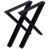X Table Legs 28X 24", Wide Metal Table Legs, Heavy Duty Steel Desk Legs Table Leg Dining Table Legs Coffee Desk Leg (Set of 2) - Black - Image 6