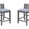 Graham - 3 Piece Small Space Counter Height Dining Table With Shelves And 2 Chairs (Set of 3) - Gray - Image 3