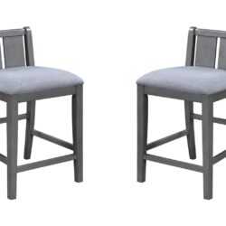 Graham - 20" Upholstered Seat Counter Height Chair (Set of 2) - Gray