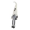 Sitting Gnome With Ghost Hat, For Halloween Decor - Black White - Image 3