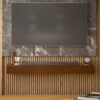 60'' Fireplace Mantel Wooden Wall Mounted Floating Shelf 8" Deep Solid Pine Wood - Brown - Image 7