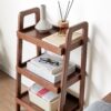 Premium Storage Organizer, 3-Tier Beech Shoe Rack For Entryway, Living Room - Walnut - Image 12