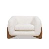 Alpine - Sherpa Arm Chair - Ivory White - Image 3