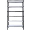 84" x 48" x 20" 6 Tier 6000Lbs Capacity Nsf Metal Shelf Wire Shelving Unit, Heavy Duty Adjustable Storage Rack With Wheels & Shelf Liners For Commercial Grade Utility Steel Storage Rack - Black - Image 3