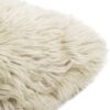 Astrid - Square New Zealand Sheepskin Accent Throw Pillow Cover With Feather Insert - Taupe / Natural - Image 4