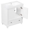 Bathroom Vanity With Sink, Combo, Cabinet With Doors And Drawer, Solid Frame And MDF Board - White - Image 16
