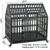 Heavy Duty Dog Cage Pet Crate With Roof - Black - Image 4