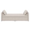 Modern Upholstered Chaise Lounger Daybed Small Single Daybed With 2 Drawers, No Mattress Needed, Perfect For Living Rooms & Home Office, Linen Fabric - Beige - Image 6