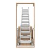 Aluminum Attic Ladder 350-Pound Capacity 22 1 / 2" x 54" Opening 7-10' Ceiling - Metallic Gray - Image 4
