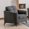 Callie - Woven Fabric Chair - Gray - Image 4