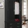 Elegant Traditional Armoire - Black - Image 5