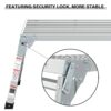 Aluminum Work Platform Large Size Step Stool Folding Portable Work Bench 40" Width Telescopic Feet Height Adjustable - Gray - Image 14