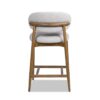 Locke - Modern Upholstered Counter Stool With Frame - Salt / Pepper - Image 5