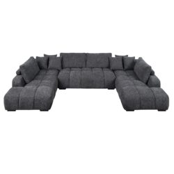 Chosen - Sectional Sofa With Toss Pillows With 2 Chaises - Gray