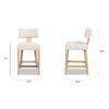 Penny - Round Arched Upholstered Counter Stool (Set of 2) - Travertine Beige - Image 7