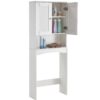 Home Bathroom Shelf Over-The-Toilet, Bathroom Spacesaver, Bathroom Storage Cabinet Organizer - White - Image 4