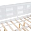 Wooden Full Size Daybed With Twin Size Trundle, Daybed With Storage Shelf And USB Charging Ports - White - Image 14
