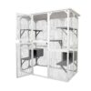 Xpt018 Cat Cage Box Lovely House Cute Pet Play Speace Wooden Medium - White - Image 5