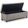 Avalon - Storage Ottoman Bench - Distressed Gray Taupe - Image 3