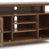 Amherst - TV Media Stand - Medium Saddle Brown - Image 4