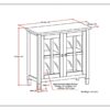 Warm Shaker - Low Storage Cabinet - Light Golden Brown - Image 8