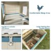 Weatherproof Outdoor Chicken Coop With Waterproof Pvc Roof. Outdoor Chicken Coop With Removable Bottom For Easy Cleaning, Large Space Coop Suitable For 6-8 Chickens - White - Image 3