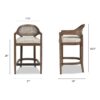 Americana - Mid-Century Modern Cane Back Counter Stool - Taupe Beige Textured Weave - Image 15