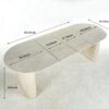 Extensible Table Leg, Dining Table, Office Table, Coffee Table, MDF Leg - Ameican White Oak - Image 3