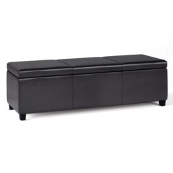 Avalon - Extra Large Storage Ottoman Bench - Tanners Brown