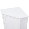 Bathroom Cabinet Triangle Corner Storage Cabinet With Adjustable Shelf Modern Style - White - Image 24
