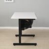 Adjustable Drafting Drawing Table With Stool And 3 Drawers - White / Black - Image 4