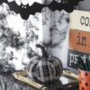 Light Plaid Pumpkin, For Holiday Halloween Decor - Black / White - Image 6