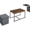 Murph - Wood Grain 3 Piece Coffee Table (Set of 3) - Weathered Oak - Image 2