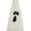 Sitting Gnome With Ghost Hat, For Halloween Decor - Black White - Image 2