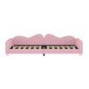 Twin Size Upholstered Daybed, Sherpa Fabric Sofabed With Cloud-Shaped Backrest, No Box - Spring Needed - Pink - Image 11