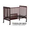 Crib 3 In 1 Convertible, Made Of Sustainable Pinewood, Non Toxic Finish, Comes With Locking Wheels, Wooden Nursery Furniture - Espresso - Image 8