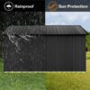 10'x12' Garden Sheds Outdoor Storage Sheds With Window - Black - Image 4