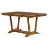 Topmax - 5 Piece Rustic Dining Table Set With 4 Upholstered Chairs, Rectangular Dining Table With Trestle Table Base - Walnut - Image 12
