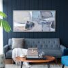Large Modern Oil Painting, Framed Landscape Wall Art For Living Room Dining Room Office Bedroom - Multicolor - Image 4