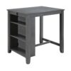 Graham - 3 Piece Small Space Counter Height Dining Table With Shelves And 2 Chairs (Set of 3) - Gray - Image 2