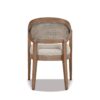 Americana - Mid-Century Modern Cane Back Dining Chair Textured Weave - Taupe Beige - Image 2