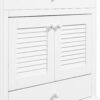 Bathroom Vanity Base Without Sink, Bathroom Cabinet With Two Doors And One Drawer - White - Image 19