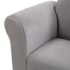 Kids Recliner Chair, Kids Upholstered Couch With Ottoman - Gray - Image 13