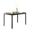 5 Piece Dinning Set With Faux Marble Top, Table & 4 Chairs - Black - Image 5