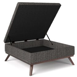 Owen - Square Coffee Table Storage Ottoman - Ebony